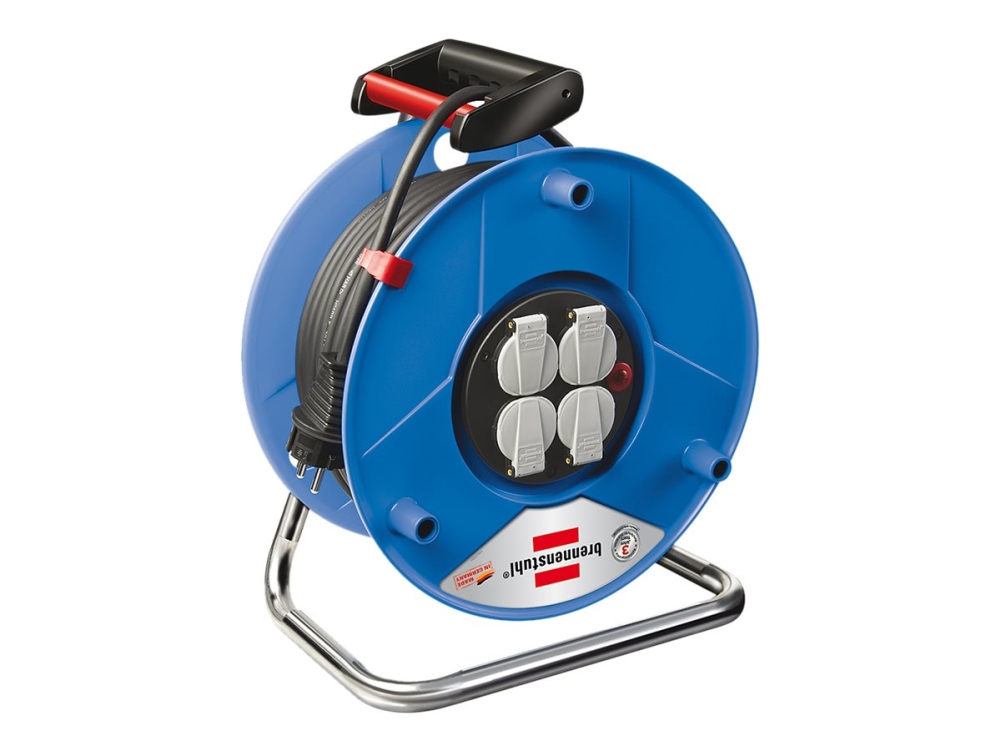 Brennenstuhl Garant Export - Forlængelsesspole - Output-Stikforbindelser: 4 - 25 M Ledning - Sort