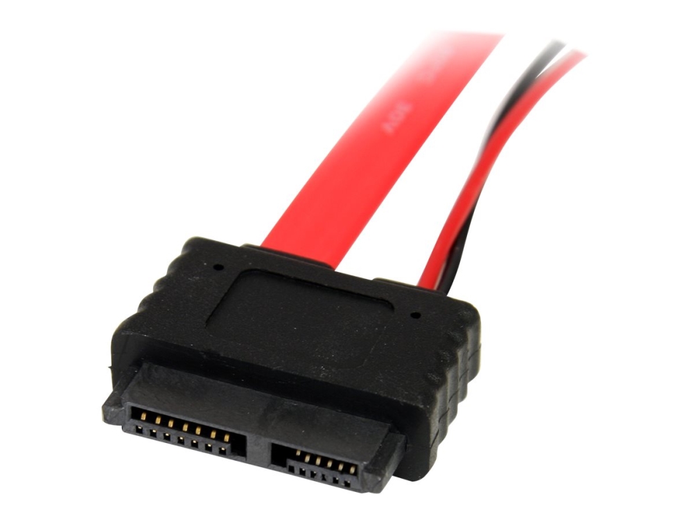 Startech 36In Slimline Sata To Sata With Lp4 Power Cable Adapter (Slsataf36) - Sata-Kabel - Serial Ata 150/300/600 - Slimline Sata (Hun) Til Sata, 4-