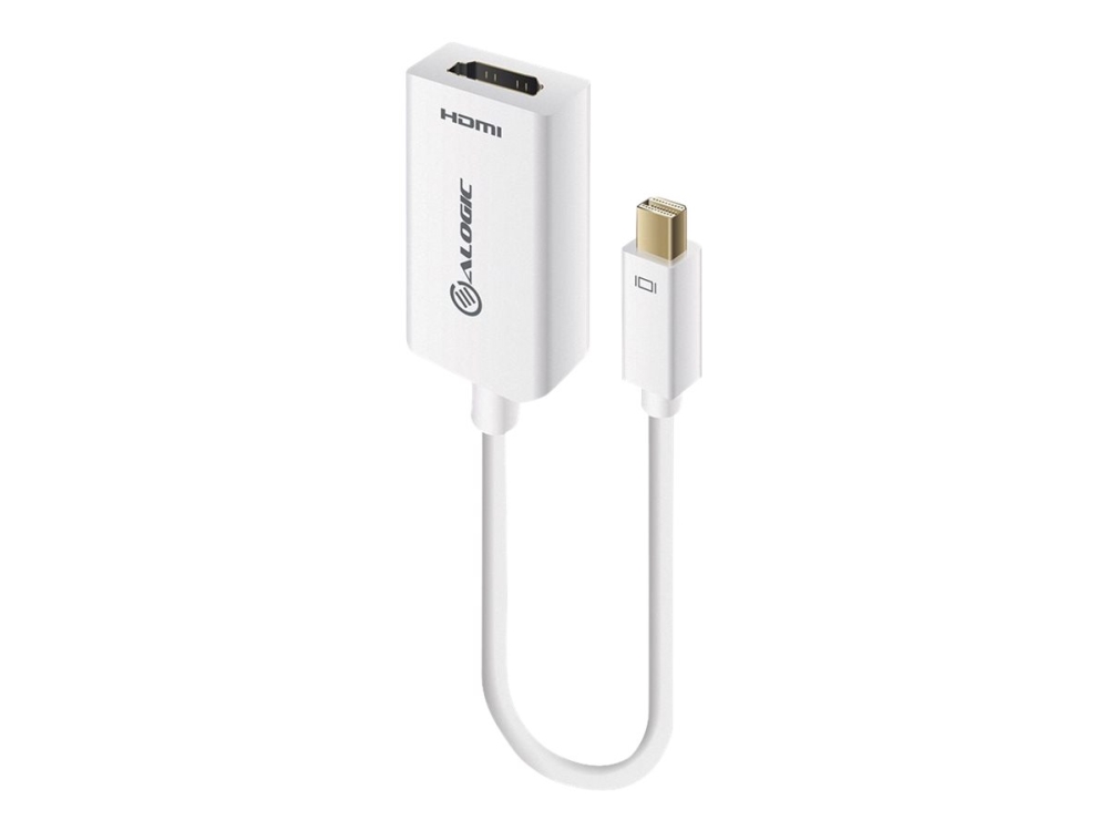 Alogic - Videoadapter - Mini Displayport Han Til Hdmi Hun - 15 Cm - Hvid - 1080P Support