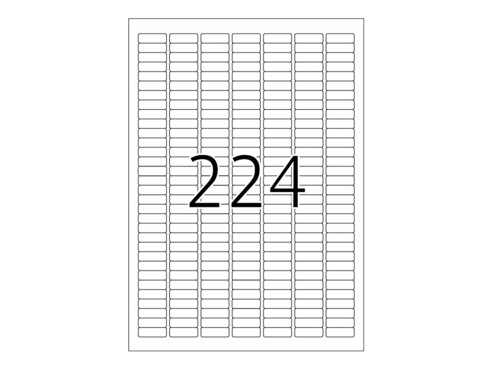 HERMA Special - Papir - mat - permanent selvklæbende - belagt - hvid - 25.4 x 8.5 mm - 90 g/m² - 5600 etikette(r) (25 ark x 224) etiketter