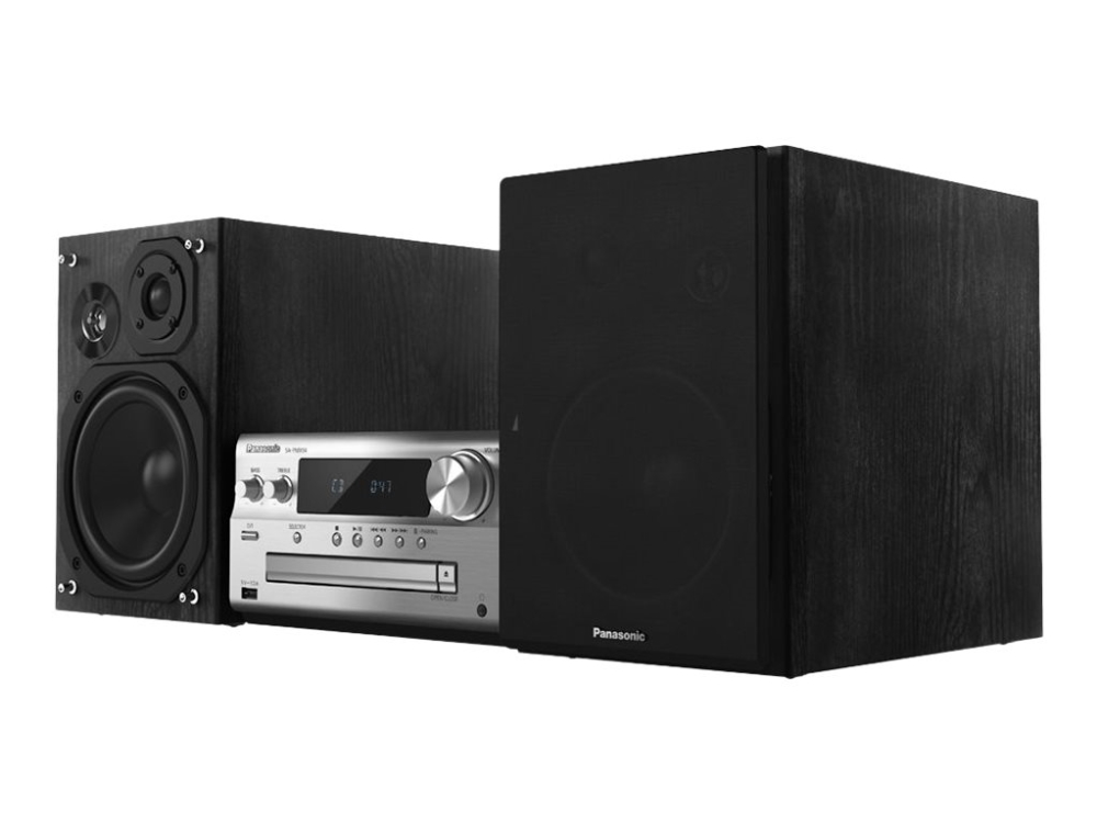 Panasonic SC-PMX94EG-S, Heim-Audio-Mikrosystem, Schwarz, Silber, 120 W, 2-Wege, 14 cm, 19 cm