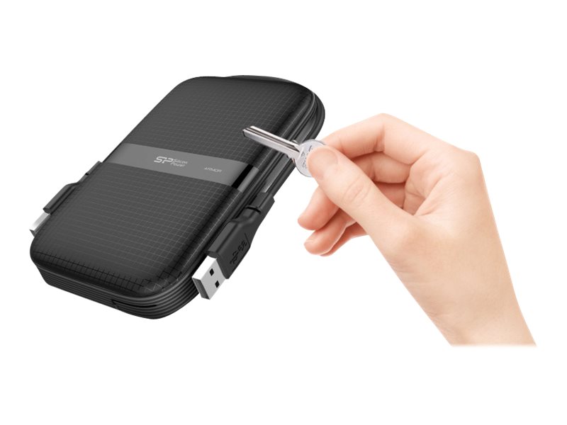 Silicon Power Armor A60 - Festplatte - 2 Tb - Ekstern (Bærbar) - 2.5" - Usb 3.2 Gen 1 - Sortieren