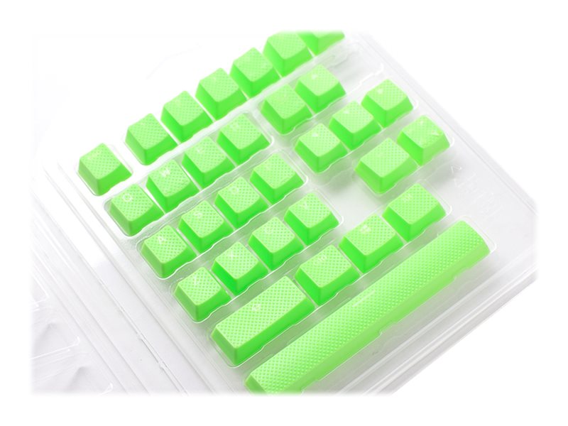 Ducky Rubber Keycap Set, 31 Tasten, Double-Shot, Gummiert, Für B - Grøn.
