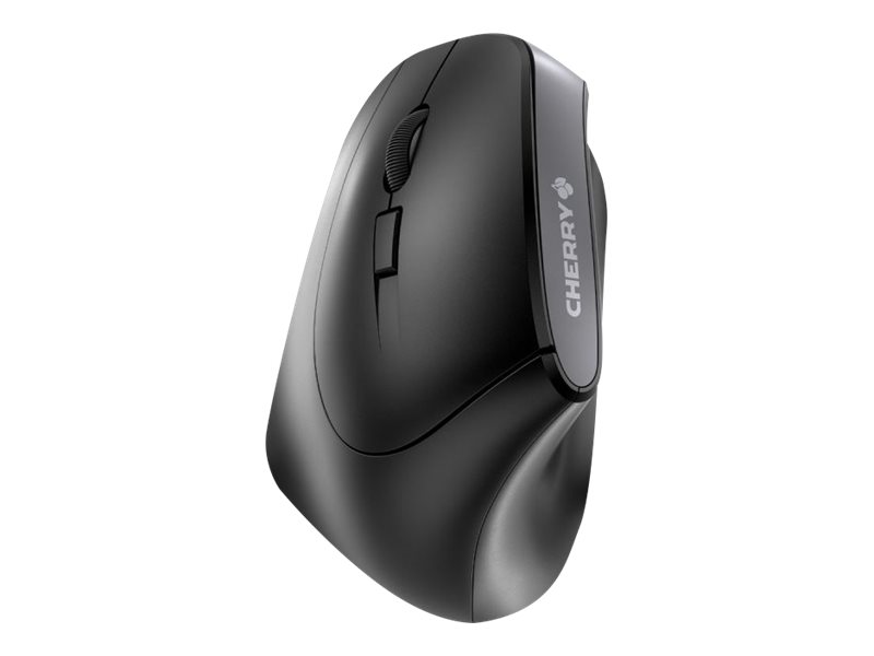 Cherry Mw 4500 Links Kabellose 45 Grad Maus, Schwarz, Usb, Linkshändig, Optisch, Rf Wireless, 1200 Dpi, Schwarz, Grau