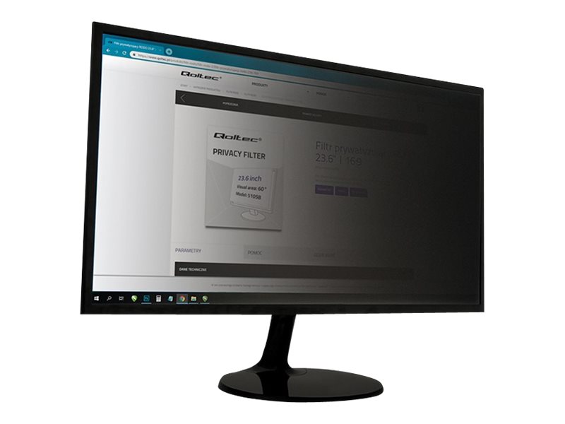 Qoltec 51059, 60,5 Cm (23.8 Zoll), Monitor, Privatsphäre