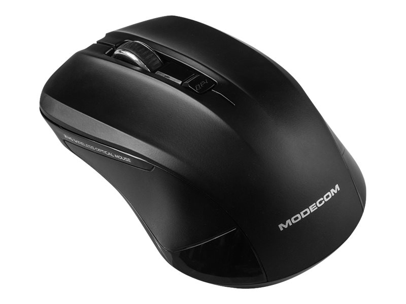 Modecom Mc-Wm9.1 - Mus - Ergonomisk - Optisk - 4 Knapper - Trådløs - 2.4 Ghz - Trådløs Modtager (Usb) - Sort