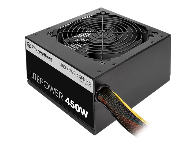Thermaltake Litepower LTP-450AL2NK - Nätaggregat (intern) - ATX12V 2.3 - AC 230 V - 450 Watt - aktive PFC - svart | Datortillbehör - Laddare & Batterier - Dator/Server nätaggregat | GameStuff