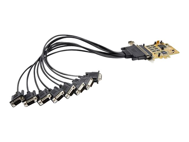 Startech.Com 8 Port Pci Express Karte - Pcie Rs232 Erweiterungskarte - 16C1050 Uart - Multiport Db9 Controller / Serial Adapter Card - 15 Kv Esd-Schu