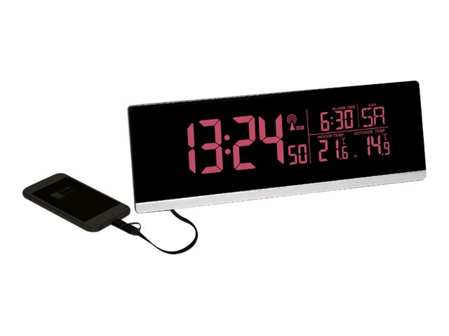 Tfa Multi-Color - Alarmur - Rektangulær - Elektronisk - Desktop - Sort