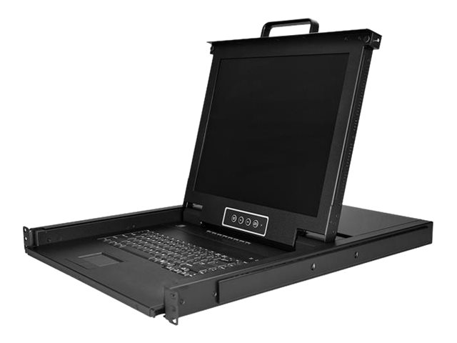 Startech.Com 8 Port Rack Kvm Konsole Mit 1,8 M Kabeln - Us Tastatur(Qwerty), Integrierter Kvm Switch Mit 17" Lcd Monitor - 1He Lcd Kvm Konsole - Osd