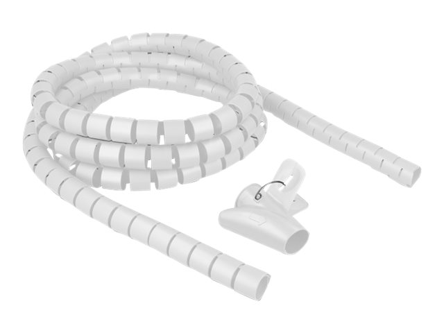 Delock Spiral Hose with Pull-in Tool - Kabelhölje - 2.5 m - vit | EL Artiklar - Verktyg för EL - Kabelverktyg | GameStuff