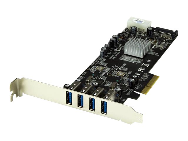 Startech.Com 4-Port Usb 3.0 Pci Express Card Adapter - Pcie Superspeed Usb 3.0 Erweiterungskarte Mit 2 Dedizierten 5Gbps Kanälen (Pexusb3s42v) - Usb-
