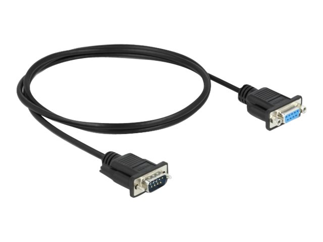 Delock Seriell Kabel Rs-232 D-Sub9 Stecker Zu Buchse Nullmodem Mit Schmalem Steckergehäuse 1 M, 1 M, Sub-D9, Sub-D9, Gerade, Gerade, Stecker/Buchse