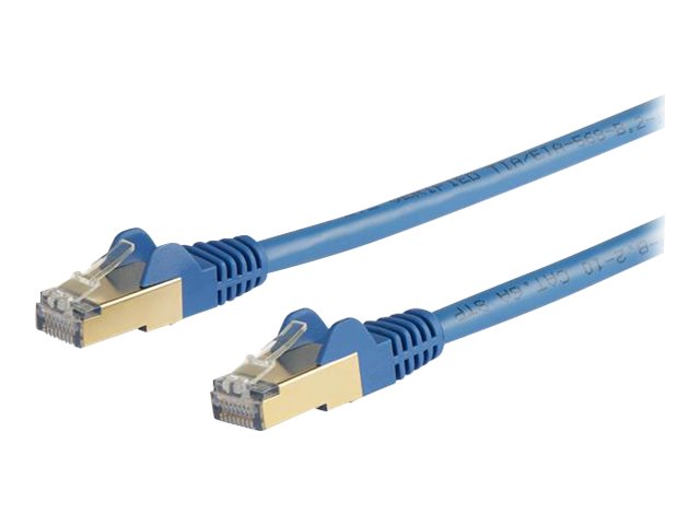 Startech.Com 10M Cat6a-Ethernet-Kabel, 10 Gigabit Abgeschirmt Snagless Rj45 100W Poe Patch Cord, Cat 6A 10Gbe Stp-Netzwerkkabel Mit Zugentlastung, Bl
