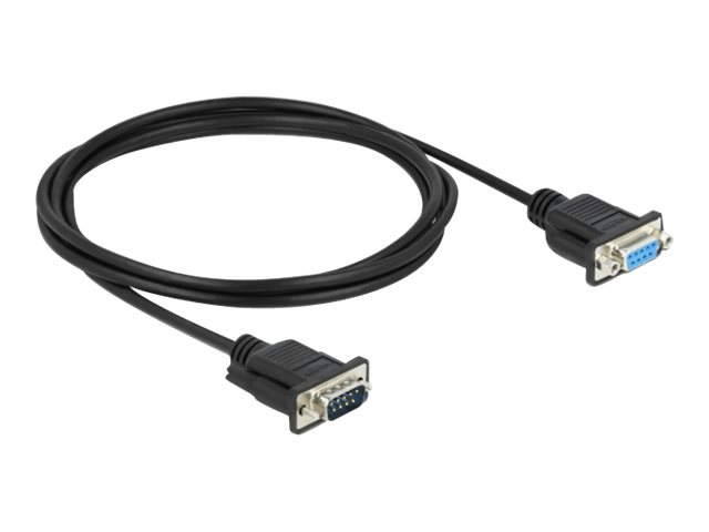 Delock Seriell Kabel Rs-232 D-Sub9 Stecker Zu Buchse Nullmodem Mit Schmalem Steckergehäuse 2 M, 2 M, Sub-D9, Sub-D9, Gerade, Gerade, Stecker/Buchse