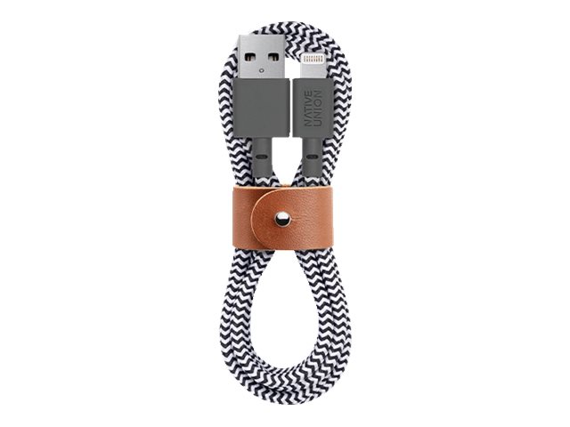 Native Union Belt Cable, 1,2 M, Lightning, Usb A, Männlich, Männlich, Schwarz, Weiß
