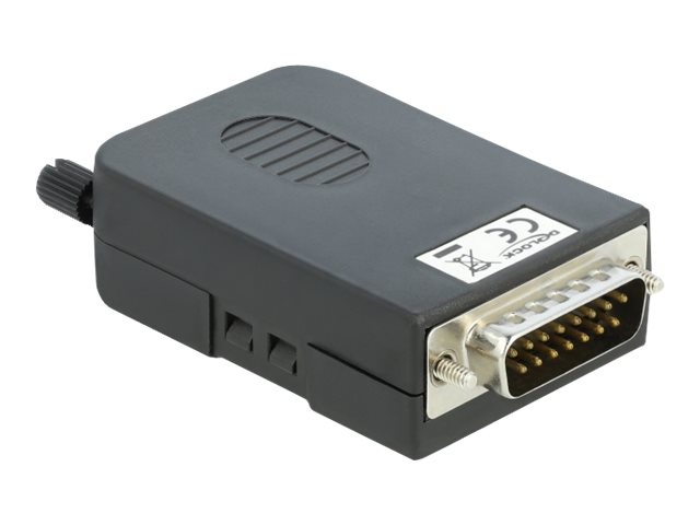 Delock D-Sub15 Stecker Zu Terminalblock Mit Gehäuse, Serial Sub-D15, 16 Pin Terminal Block, Schwarz
