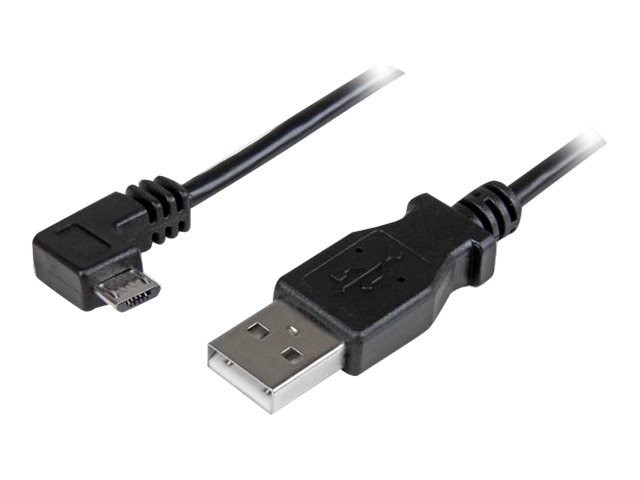 Startech.Com Micro Usb Lade- Und Sync-Kabel St/St - Rechts Gewinkelt Micro-Usb - 0,5M, 0,5 M, Usb A, Micro-Usb A, Usb 2.0, Männlich/Männlich, Schwarz