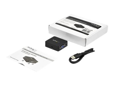 Startech.Com S-Video Vga Adapter - Usb Power, Aktiver Videokonverter, Schwarz, Ce, Fcc, Reach, 1920 X 1080 Pixel, 640 X 480,1920 X 1080 Pixel, 60 Hz