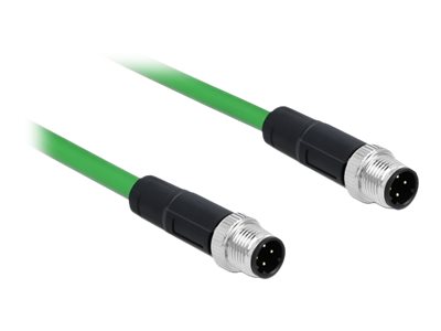 Delock - Netzwerkkabel - 4-Polig M12 (Stecker) Auf 4-Polig M12 (Stecker) - 5 M - Sf/Ftp - Halogenfrei - Grün