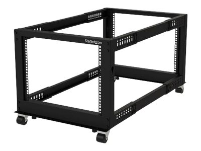 Startech.Com 4-Pfosten 8 He Mobiles Open Frame Serverrack, 19 Zoll Netzwerk Rack Mit Rädern, Kleines Rack Für Computer/Av/Daten/It Geräte - Rollen, N
