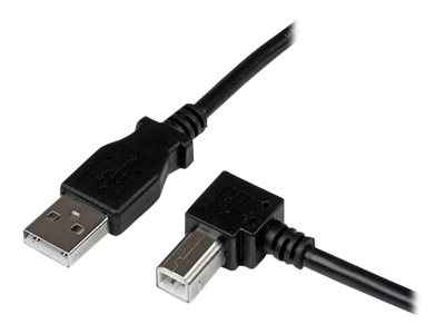 Startech.Com 3M Usb 2.0 A Auf B Kabel Rechts Gewinkelt - St/St, 3 M, Usb A, Usb B, Usb 2.0, Schwarz
