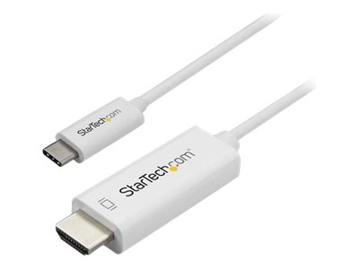 Startech.Com 1M Usb-C Auf Hdmi Kabel - 4K Bei 60Hz - Weiß, 1 M, Usb Typ-C, Hdmi Typ A (Standard), Männlich, Männlich, Gerade