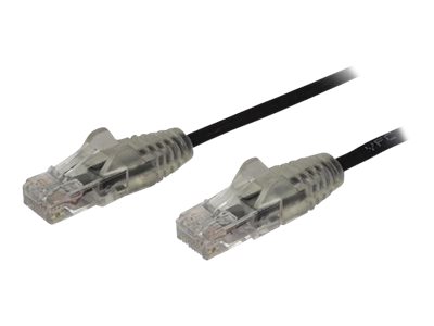 Startech.Com 2.5M Slim Lszh Cat6 Ethernet Cable, 10 Gigabit Snagless Rj45 100W Poe Patch Cord, Cat 6 10Gbe Utp Network Cable W/Strain Relief, Black,