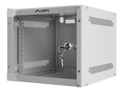 - Rack skap - veggmonterbar - grå, RAL 7035 - 4U - 10