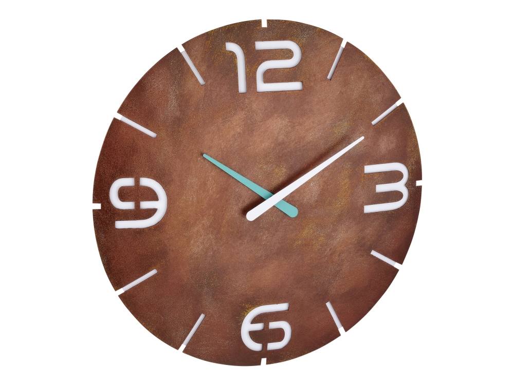 TFA-Dostmann 60.3536.08, Seinä, Quartz clock, Pyöreä, Ruskea, Valkoinen, Muovi, AA