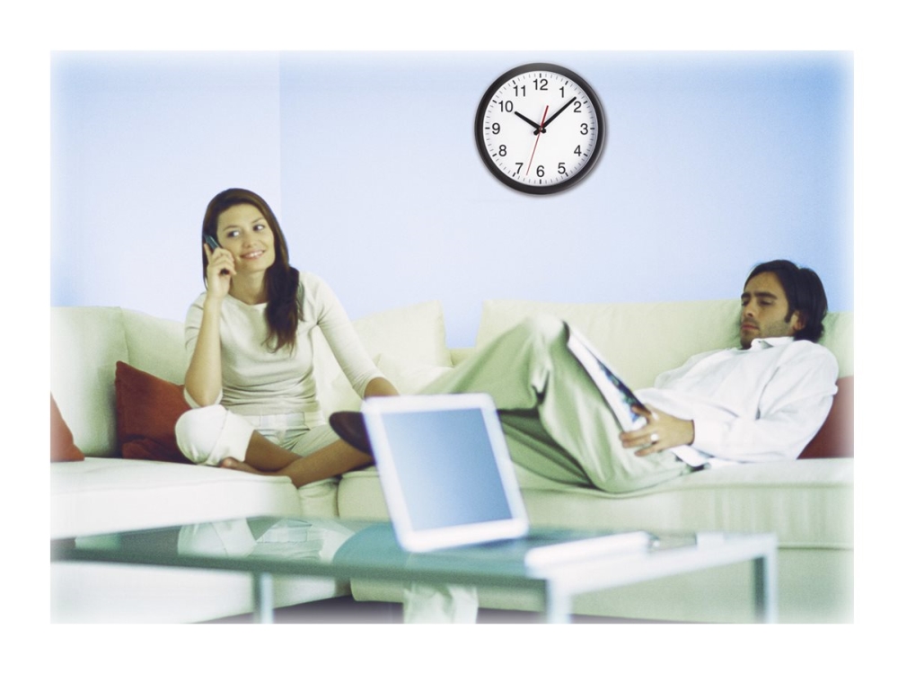 TFA - Klocka - kvarts - väggmonterbar - 30 cm - svart | Huset - Säkerhet & Larm - Klockor och väckarklockor | GameStuff