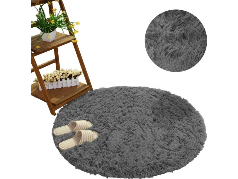 Strado Shaggy rund matta 300x300 GreyNight (Grey) universal | Baby & barn - Inredning - Till vardagsrummet | GameStuff