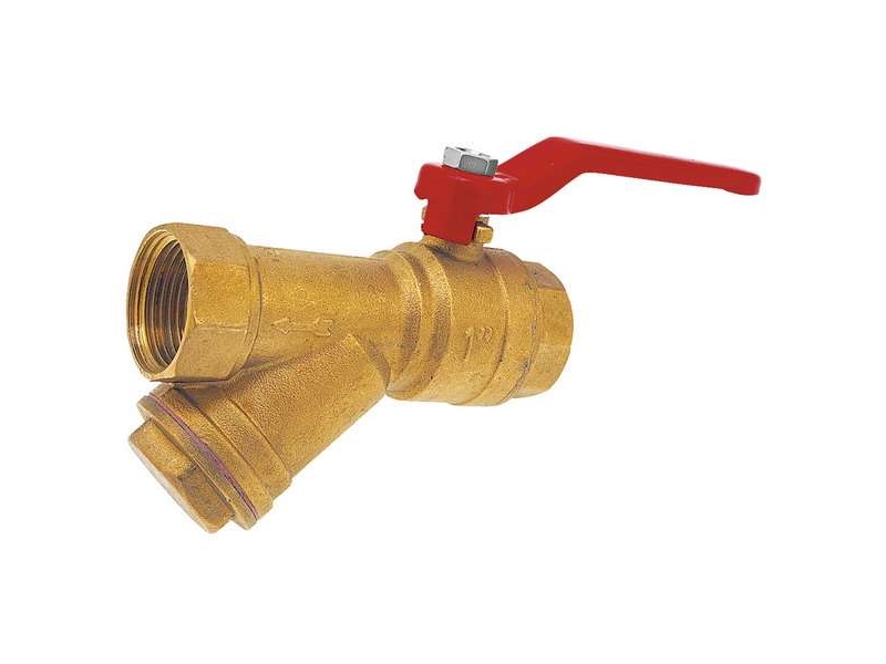 Ferro Water Ball Valve With 3/4 "Slant Filter Kzf2