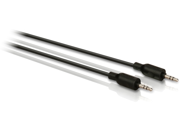 Philips Swa2533w - Audiokabel - Mini-Phone Stereo 3.5 Mm Han Til Mini-Phone Stereo 3.5 Mm Han - Afskærmet - Sort