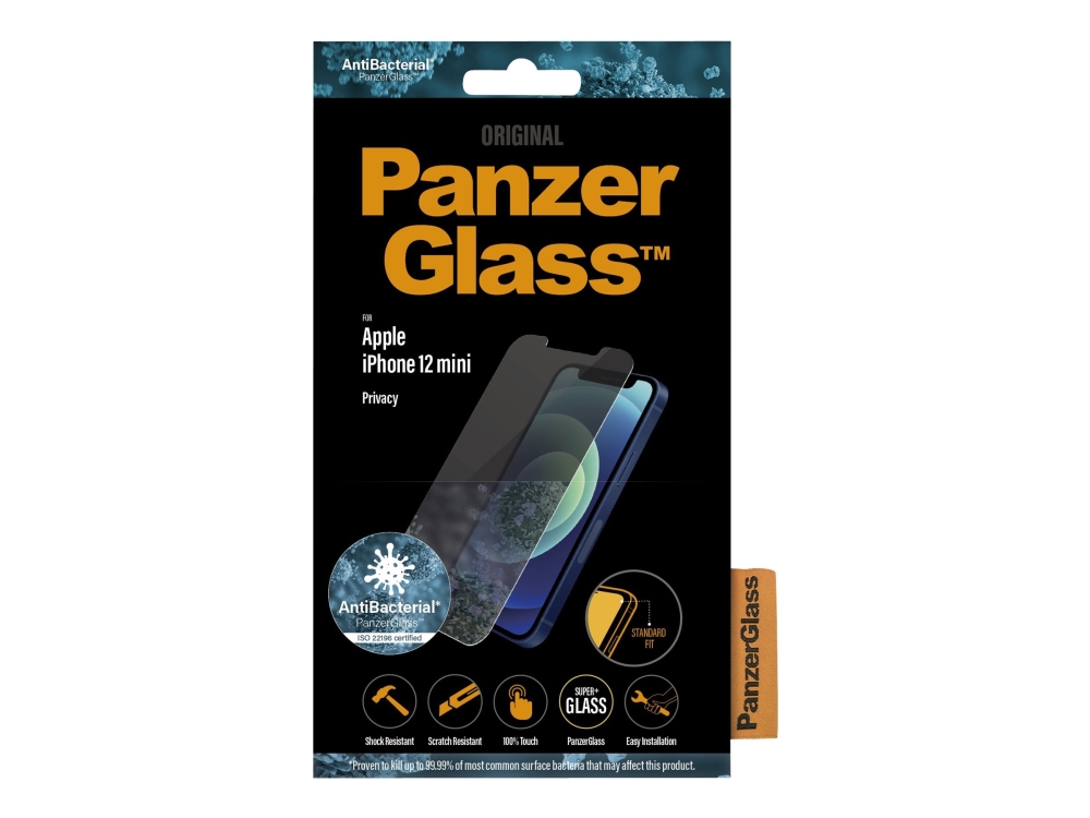Panzerglass Privacy Displayschutzglas Apple Iphone 12 Mini | Standard Fit, Apple, Apple - Iphone 12 Mini, Trockene Anwendung, Kratzresistent, Schoc