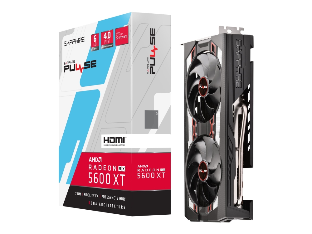 Sapphire Pulse Radeon Rx 5600 Xt - Grafikkort - Radeon Rx 5600 Xt - 6 Gb Gddr6 - Pcie 4.0 - Hdmi, 3 X Displayport