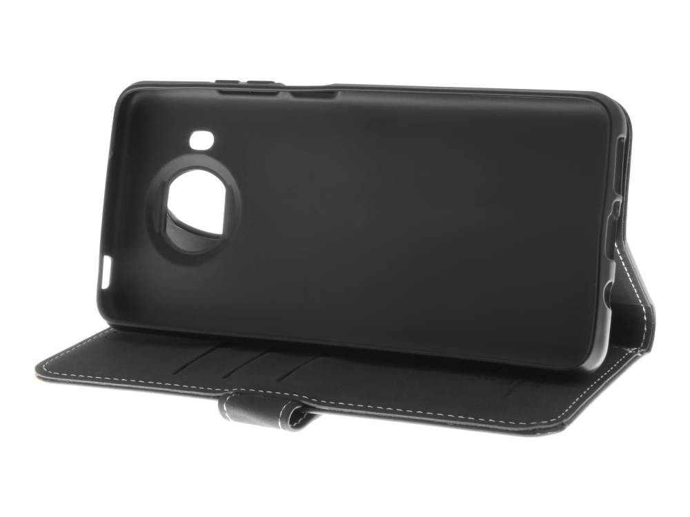 Insmat Exclusive Vikbart Fodral För Mobiltelefon Genuint Lader Papper Kartong Polykarbonat Bomull Aluminiumfolie Svart För Xiaomi Mi 10t