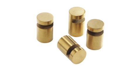 Spiegelhalterung Gebürstetes Messing (4 Stk)