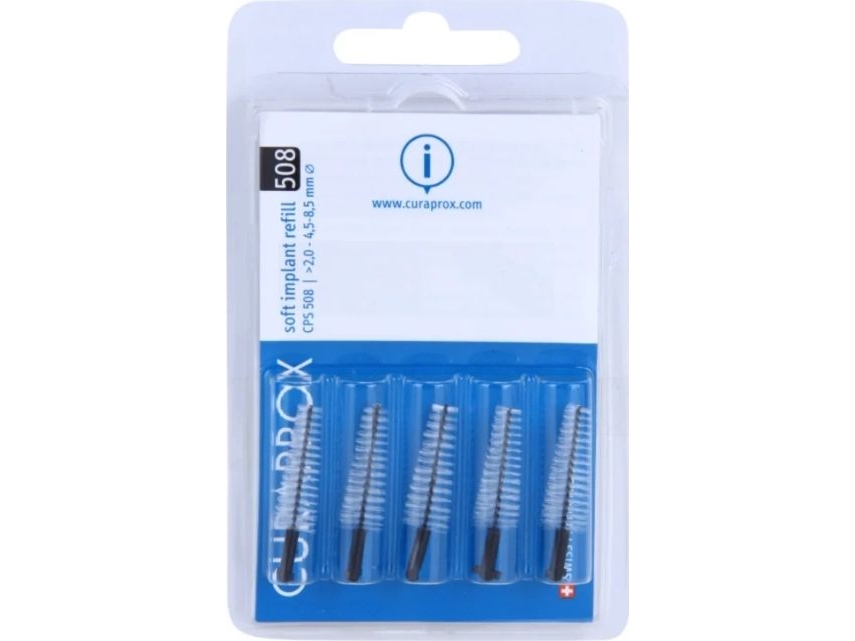 Curaden Curaprox Cps 508 Soft, Implant Interdental Brushes, 5 Pcs