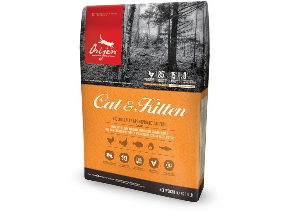 Orijen Cat & Kitten Tørfoder Til Kat Killing Kylling, Fisk, Kalkun 340 G
