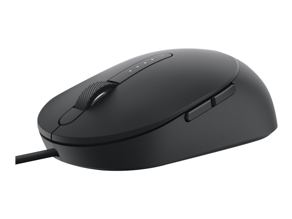 Dell Pro MS3220 - Mus - laser - 5 knapper - kablet - USB 2.0 - svart - med 3 års Advanced Exchange Service