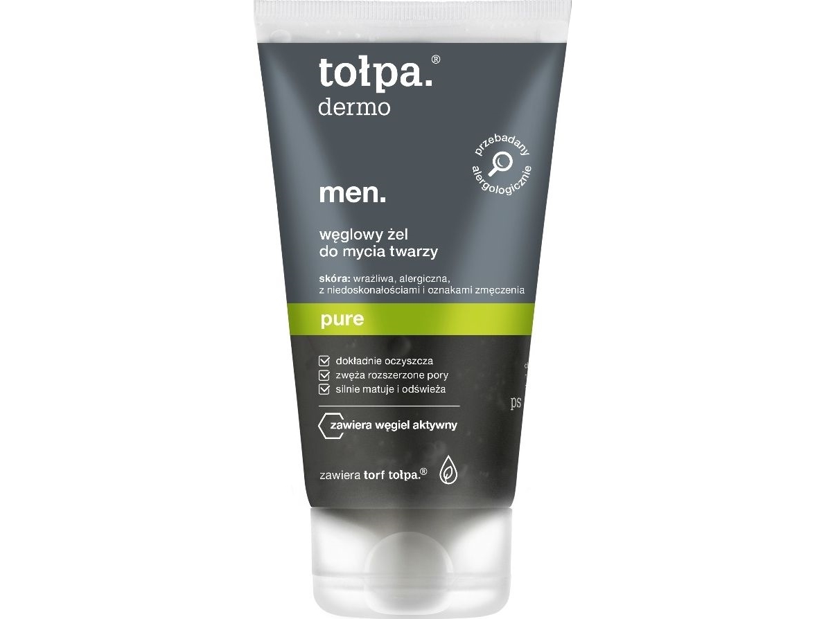 Tolpa Dermo Men. Pure, Charcoal Face Wash Gel 150 Ml