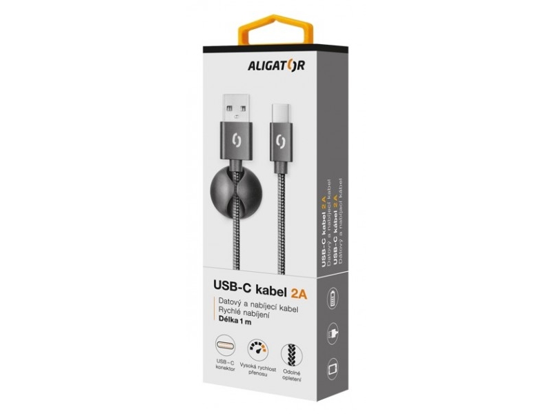 Alligator Datkp07, 1 M, Usb C, Usb A, Usb 2.0, Sort