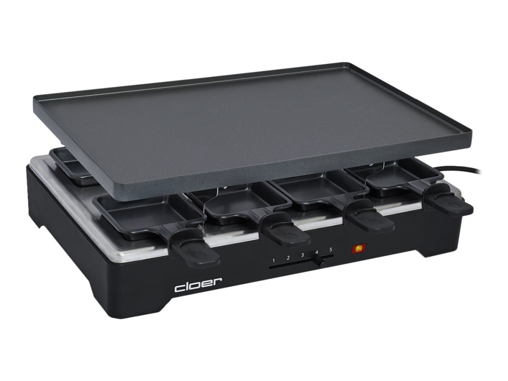 Cloer 6446 - Raclette/grill - 1.2 kW - svart | Köksapparater - Köksutrustning - Raclette | GameStuff
