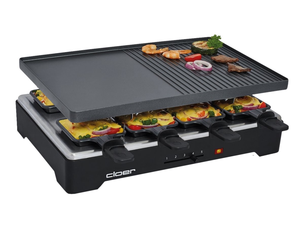 Cloer 6446 - Raclette/grill - 1.2 kW - svart | Köksapparater - Köksutrustning - Raclette | GameStuff