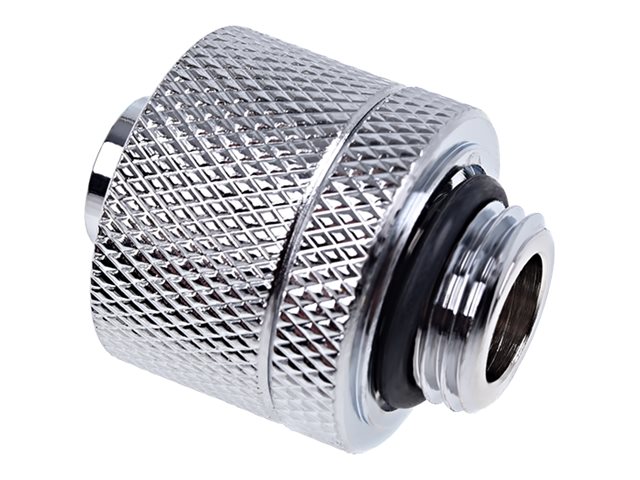 Alphacool Eiszapfen Connector Series Straight Socket 16/10mm - Flydende kølesystem kompressionsarmatur - krom