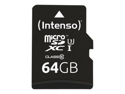 Intenso Professional - Flashhukommelseskort (Microsdxc Til Sd Adapter Inkluderet) - 128 Gb - Uhs Klasse 1 / Class10 - Microsdxc Uhs-I