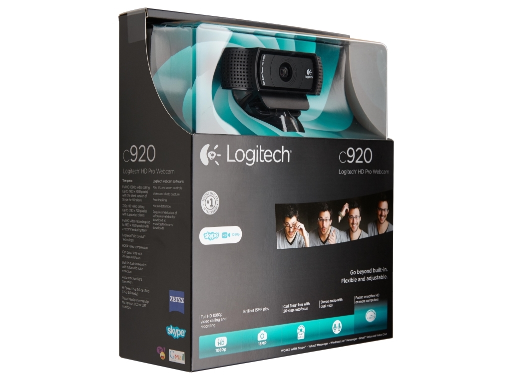 rulletrappe boble flugt Logitech® | HD Pro Webcam C920 - Webcam - farve - 1920 x 1080 - lyd - USB  2.0 - H.264