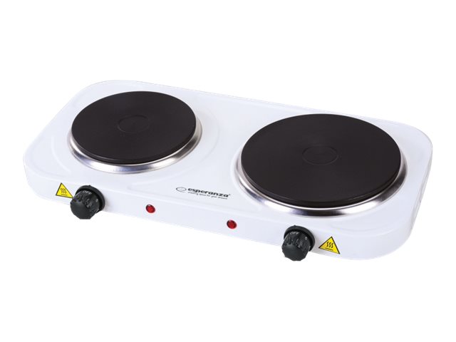 Esperanza YELLOWSTONE - Elektrisk kokplatta - 2.5 kW - vit | Vitvaror - Spishäll - Fristående hällar | GameStuff