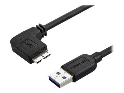 Startech.Com 0.5M 20In Slim Micro Usb 3.0 Kabel M/M - Linksgewinkelter Micro-Usb - Usb 3.0 A Zu Micro B - Gewinkelter Micro-Usb - Usb 3.1 Gen 1 5Gbps